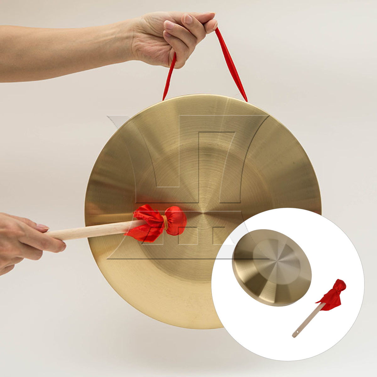 BQLZR 1 Set Chinese Gong with Beater 32cm Diameter for Store Opening Celebration