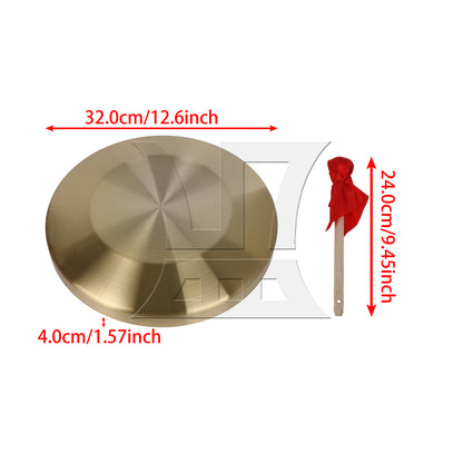 BQLZR 1 Set Chinese Gong with Beater 32cm Diameter for Store Opening Celebration