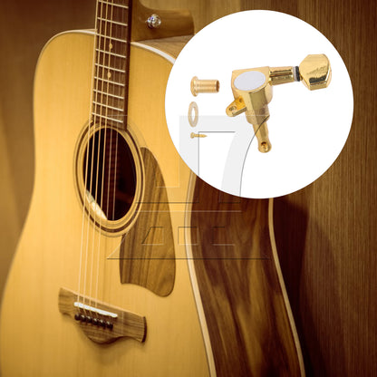 BQLZR 1pc Guitar Fully Enclosed Small Handle Accurate String Right Hand Golden Suitable for Electric Guitars
