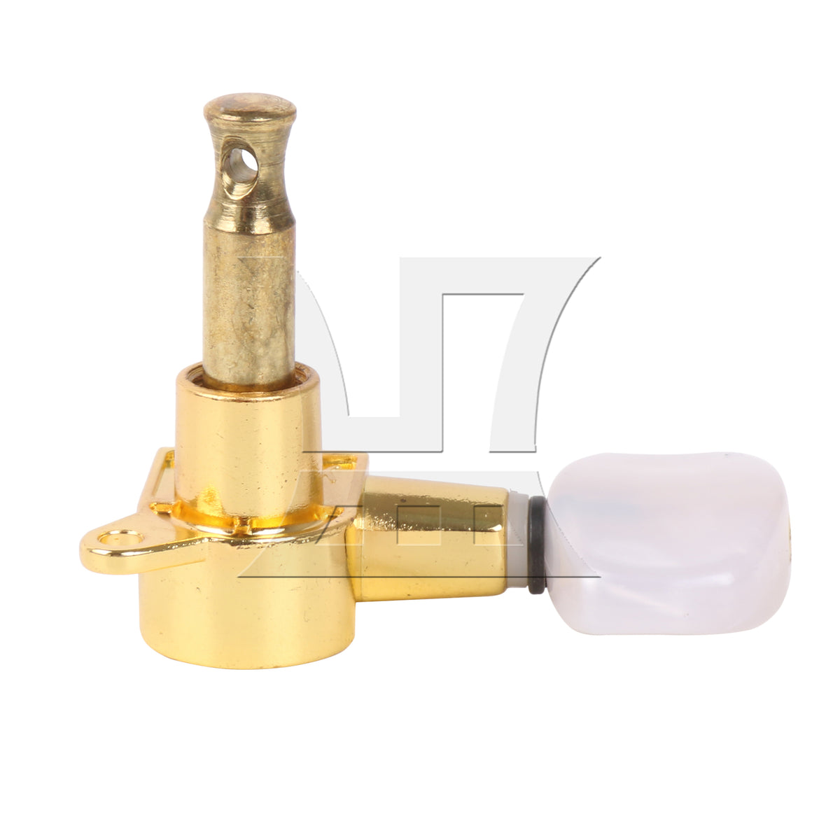BQLZR 1pc Guitar Fully Enclosed Large Square White Pearl Color Handle Accurate String Left Hand Golden Suitable for Electric Guitars