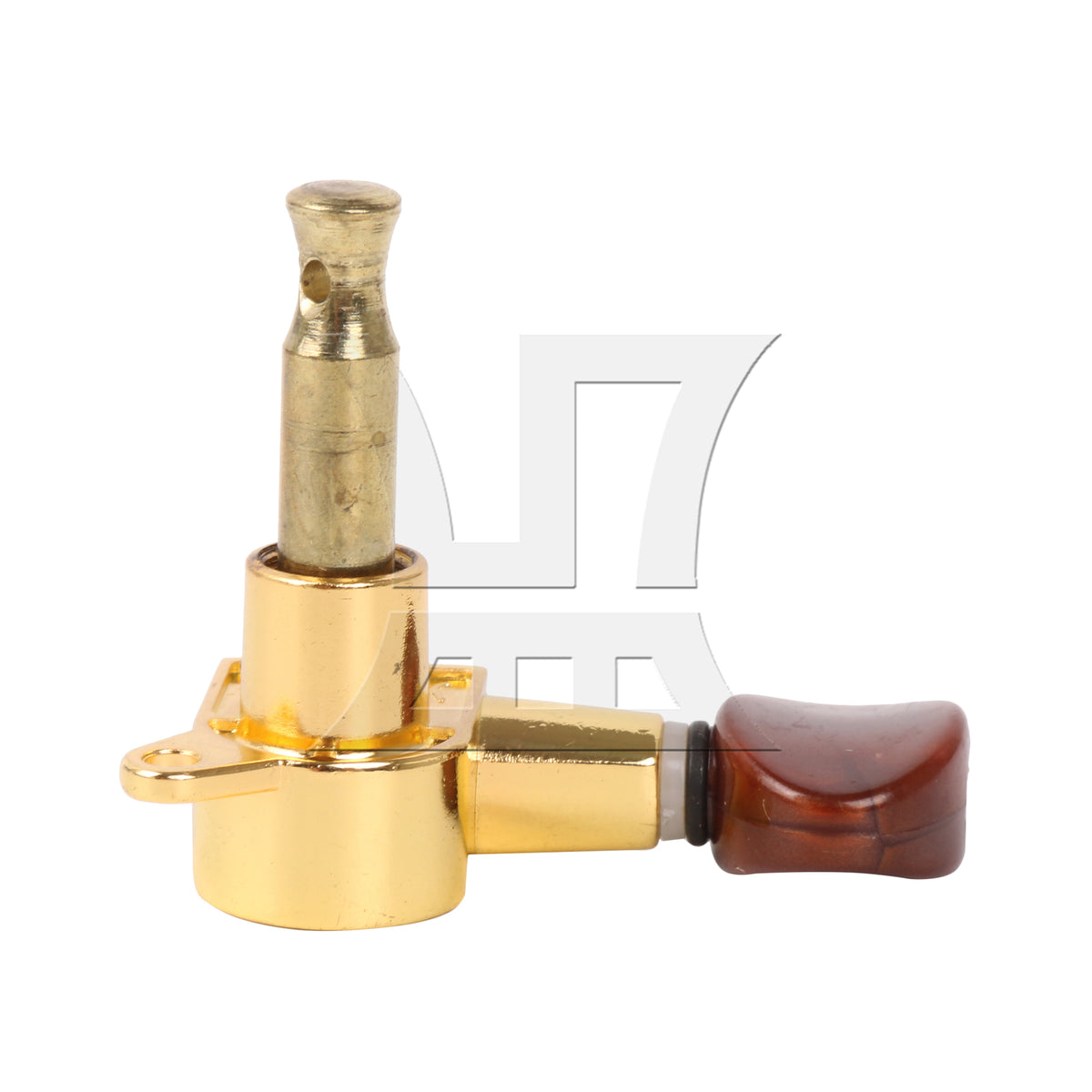 BQLZR 1pc Guitar Fully Enclosed Brown Small Concave Handle Accurate String Left Hand Golden Suitable for Electric Guitars
