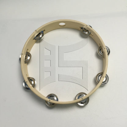 BQLZR 1pc Tambourine 10 Inches Ktv Rattle Show Accompaniment Hand Bell Ring