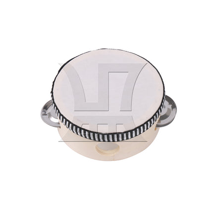 BQLZR 1pc Tambourine Drum 4 Inches Ktv Rattle Show Accompaniment Hand Bell Ring