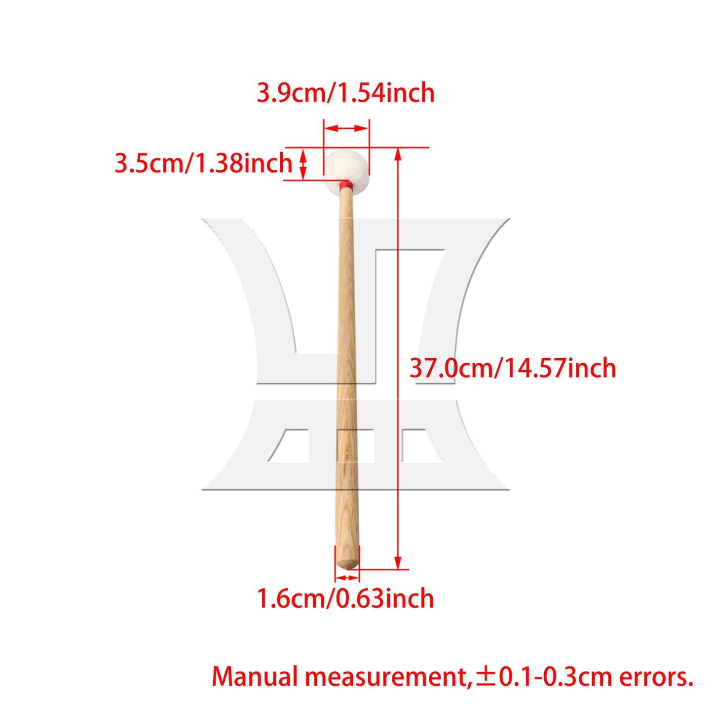 BQLZR 1pc Drum Mallet 35mm x 14 Inches For Drum Kit Repair Replacement Parts