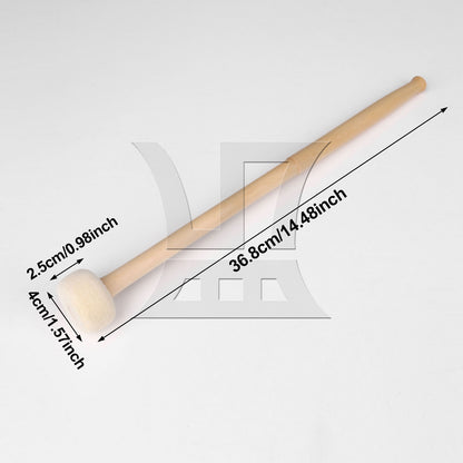 BQLZR 1pc Drum Mallet 14inch Wool Felt Drum Stick for Marching Drum