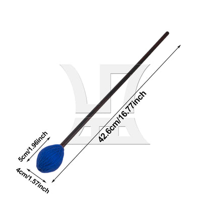 BQLZR 1pc Soft Kalimba Mallet 33mm Hairline Head Blue 16inch for Playing Marimba