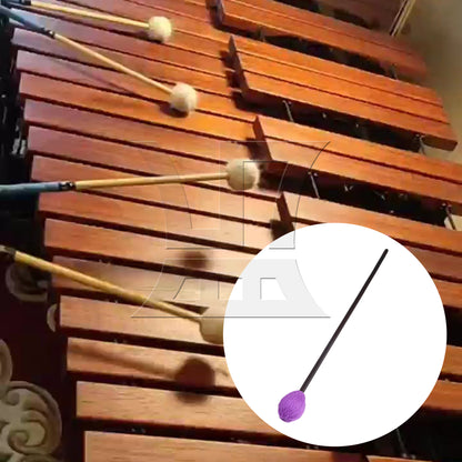 BQLZR 1pc Marimba Mallet 40mm Purple 16 Inches Marimba Hammer Wooden Hammer