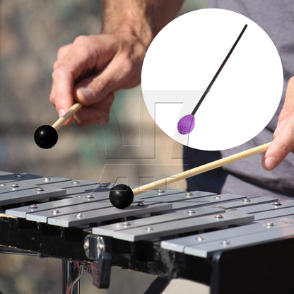 BQLZR 1pc Marimba Mallet 40mm Purple 16 Inches Marimba Hammer Wooden Hammer