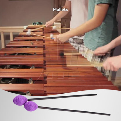 BQLZR 1pc Marimba Mallet 40mm Purple 16 Inches Marimba Hammer Wooden Hammer