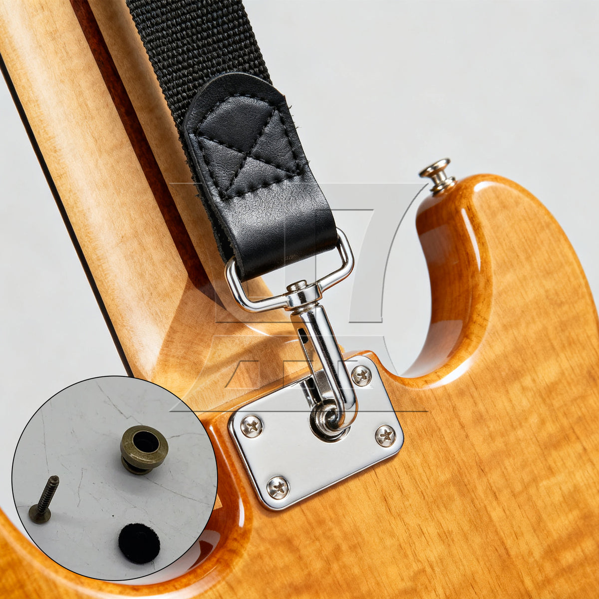 BQLZR 1pc Metal Head Guitar Strap Button Retro Color for Electric Guitar and Bass