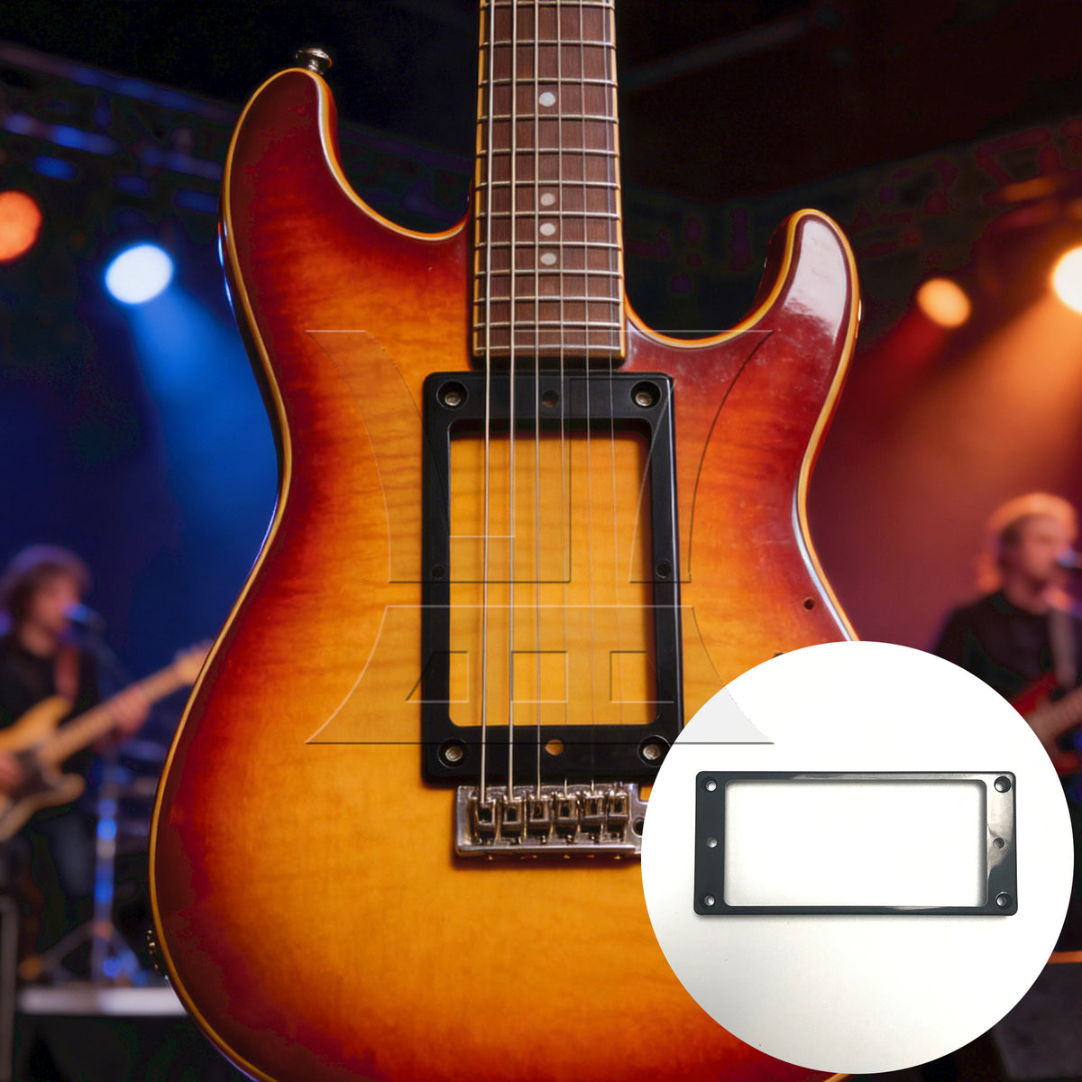 BQLZR 1pc Plastic Pickup Ring Black 7 x 5mm Arc Electric Guitar Pickup Border