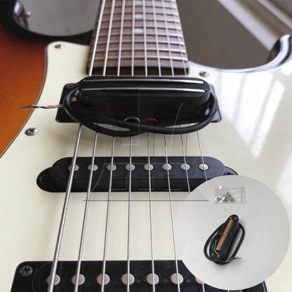 BQLZR 1pc Dual Track Pickup Black Electric Guitar Dual Track Pickup Electric Guitar Accessories