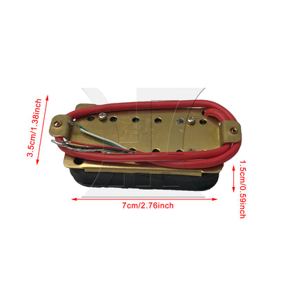 BQLZR 1pc Electric Guitar Double Coil Board Pickup Black Red Wire for Noise Cancellation