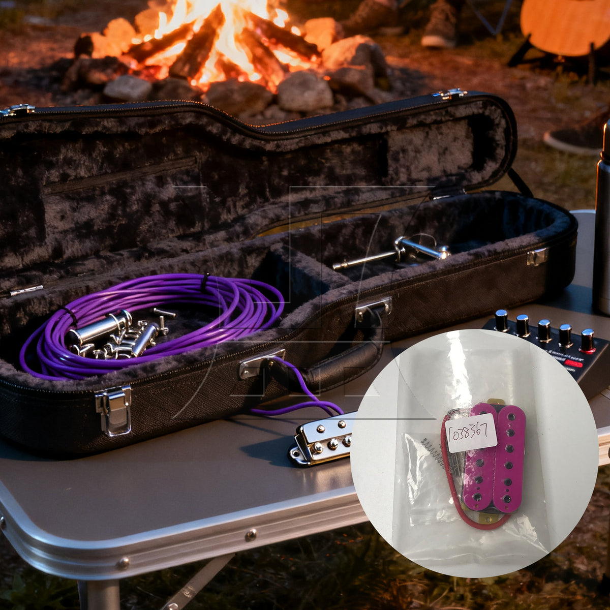 BQLZR 1pc Guitar Bridge Pickup Purple Red Wire Hbbc-Pp-Xbb Electric Guitar Dual Coil Pickup Electric Guitar Accessories