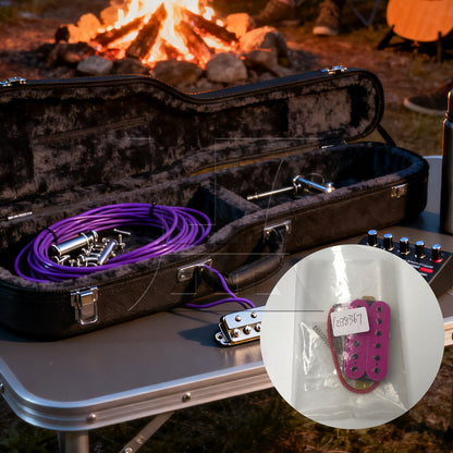 BQLZR 1pc Guitar Bridge Pickup Purple Red Wire Hbbc-Pp-Xbb Electric Guitar Dual Coil Pickup Electric Guitar Accessories