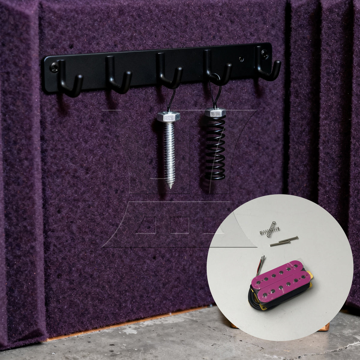 BQLZR 1pc Guitar Neck Pickup Purple Black Wire Hbbc-Pp-Xbb Electric Guitar Dual Coil Pickup Electric Guitar Accessories