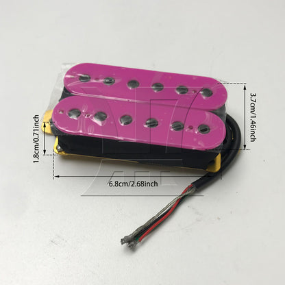 BQLZR 1pc Guitar Neck Pickup Purple Black Wire Hbbc-Pp-Xbb Electric Guitar Dual Coil Pickup Electric Guitar Accessories