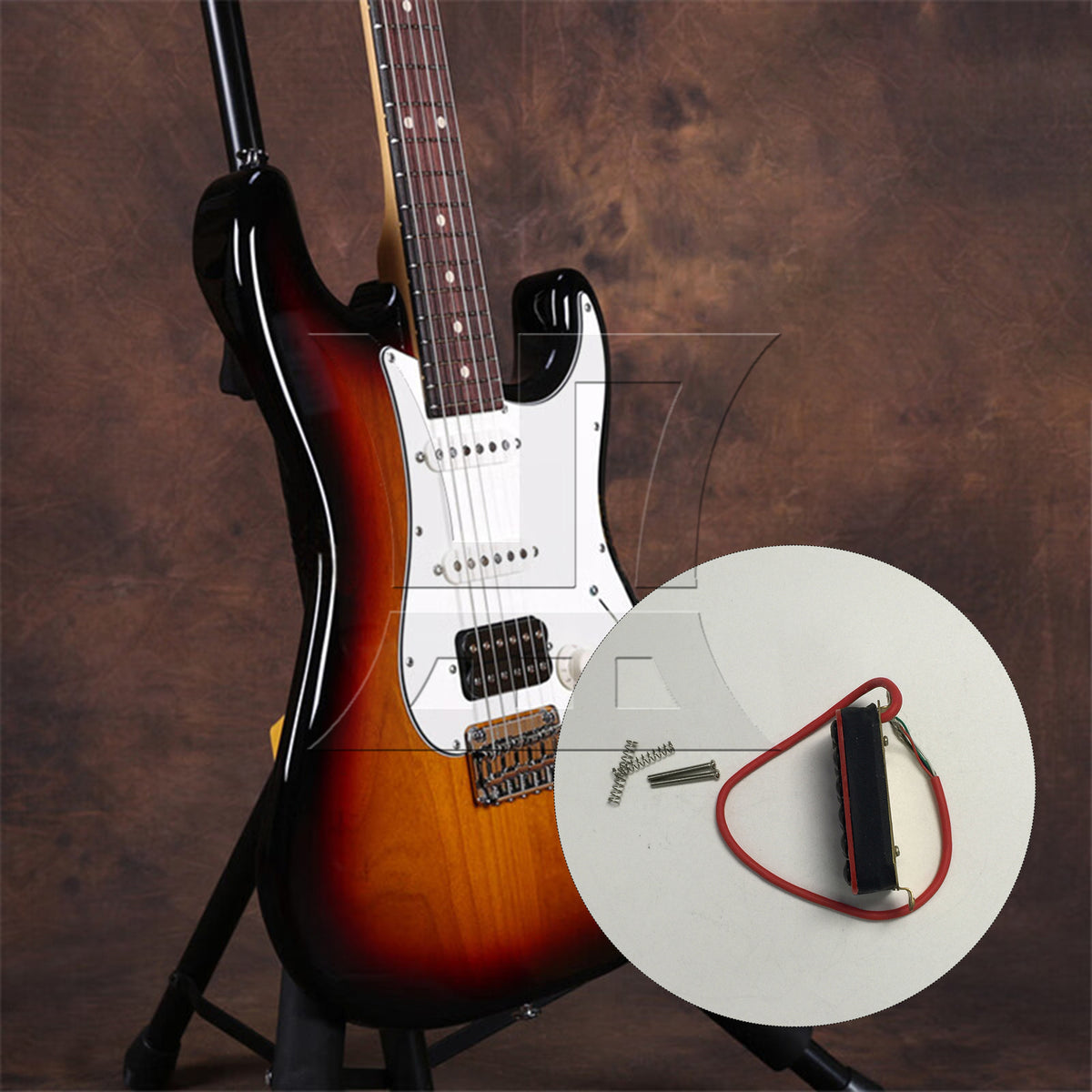 BQLZR 1pc Electric Guitar Double Coil Bridge Pickup Red Wire for Eliminating Noise