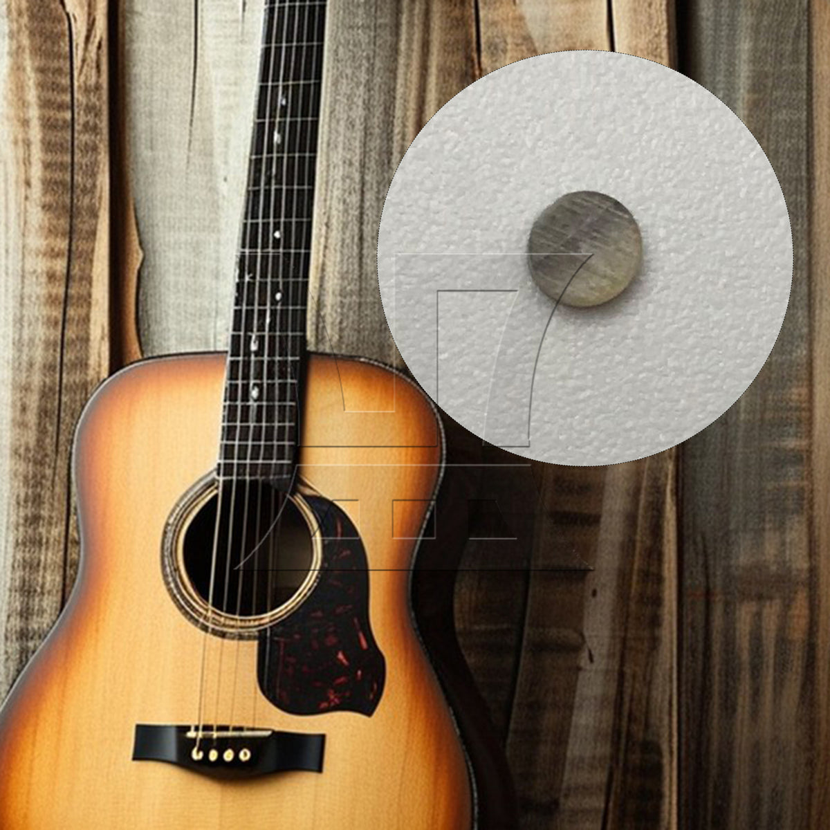 BQLZR 1pc Fingerboard Inlay Dot 4mm Pearl Season Guitar Fingerboard Round Sound Dot Cylindrical Dot Phonetic Dots