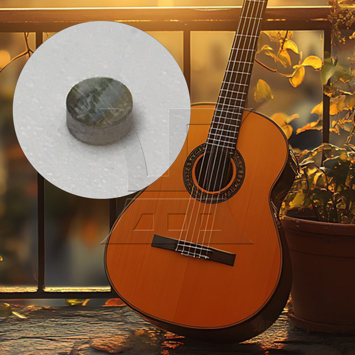 BQLZR 1pc Fingerboard Inlay Dot 4mm Pearl Season Guitar Fingerboard Round Sound Dot Cylindrical Dot Phonetic Dots