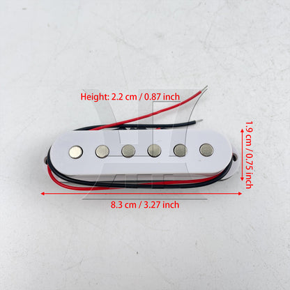 BQLZR 1pc Single Coil Pickup 48cm  White Single Coil Pickup Electric Guitar Accessories