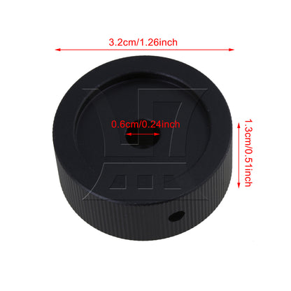 BQLZR 1pc Aluminum Brushed Sandblasting Audio Fine Adjustment Knob 32x13x6mm Black for Musical Instrument Sound System