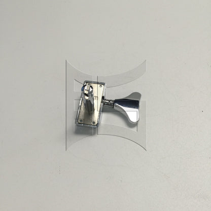 BQLZR 1pc Semi-Closed Fishtail Bass Tuning Peg Silver Left Bass Guitar Winding Buttons