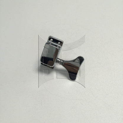 BQLZR 1pc Semi-Closed Fishtail Bass Tuning Peg Silver Left Bass Guitar Winding Buttons