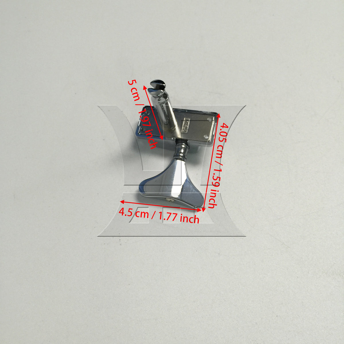 BQLZR 1pc Semi-Closed Fishtail Bass Tuning Peg Silver Left Bass Guitar Winding Buttons