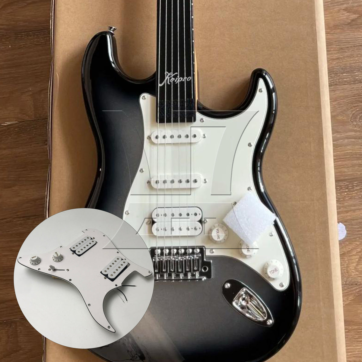 BQLZR 1pc Loaded Pickguard for Bass Guitar White Guitar Panel Pickup
