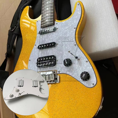 BQLZR 1pc Loaded Pickguard for Bass Guitar White Guitar Panel Pickup