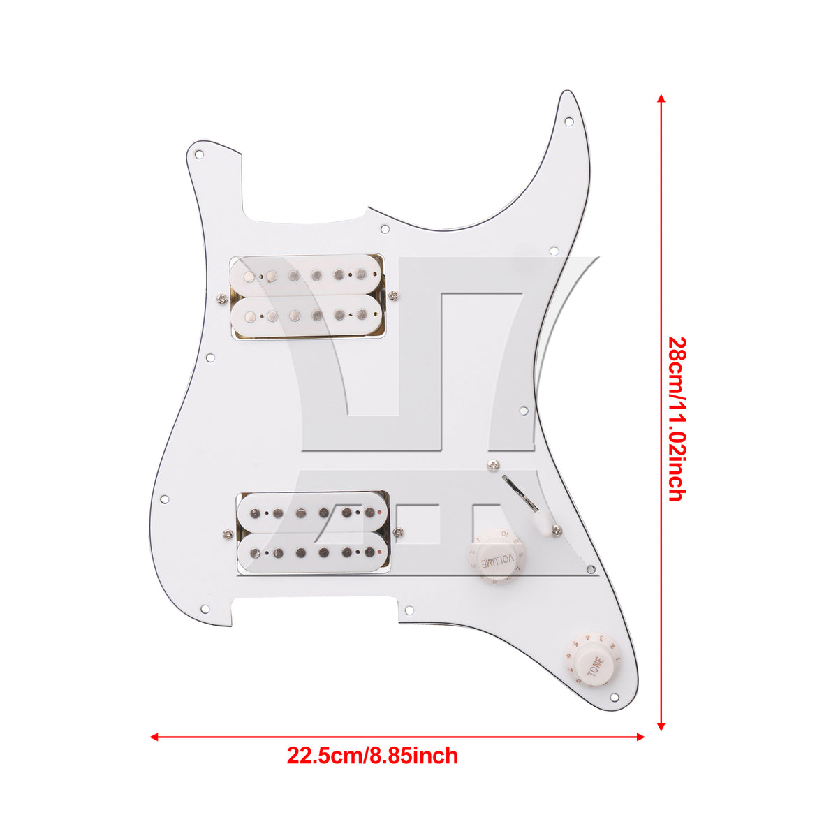 BQLZR 1pc Loaded Pickguard for Bass Guitar White Guitar Panel Pickup