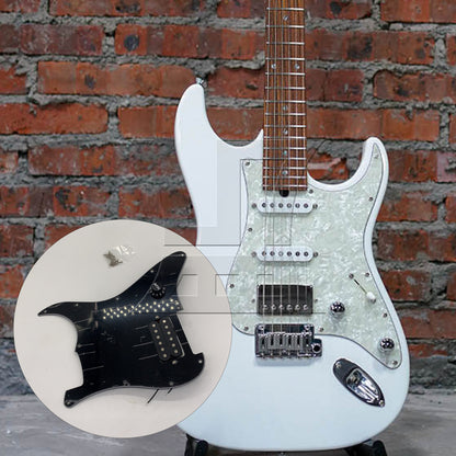 BQLZR 1pc Electric Guitar Loaded Pickguard Dual Pickup Guard Black for Electric Guitar Assembly Guardrail