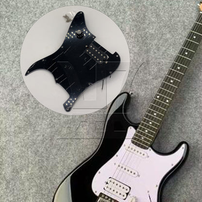 BQLZR 1pc Electric Guitar Loaded Pickguard Dual Pickup Guard Black for Electric Guitar Assembly Guardrail