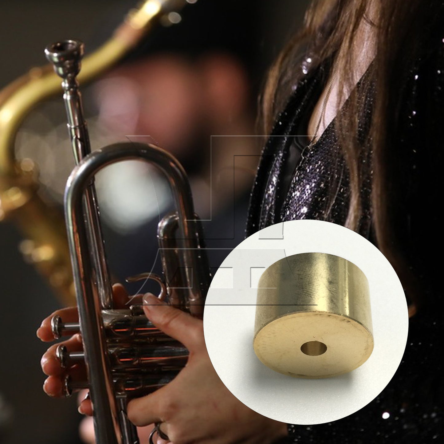BQLZR 1pc Heavy Duty Bare Copper Trumpet Top Bottom Cover Finger Button for Replace the Old Button