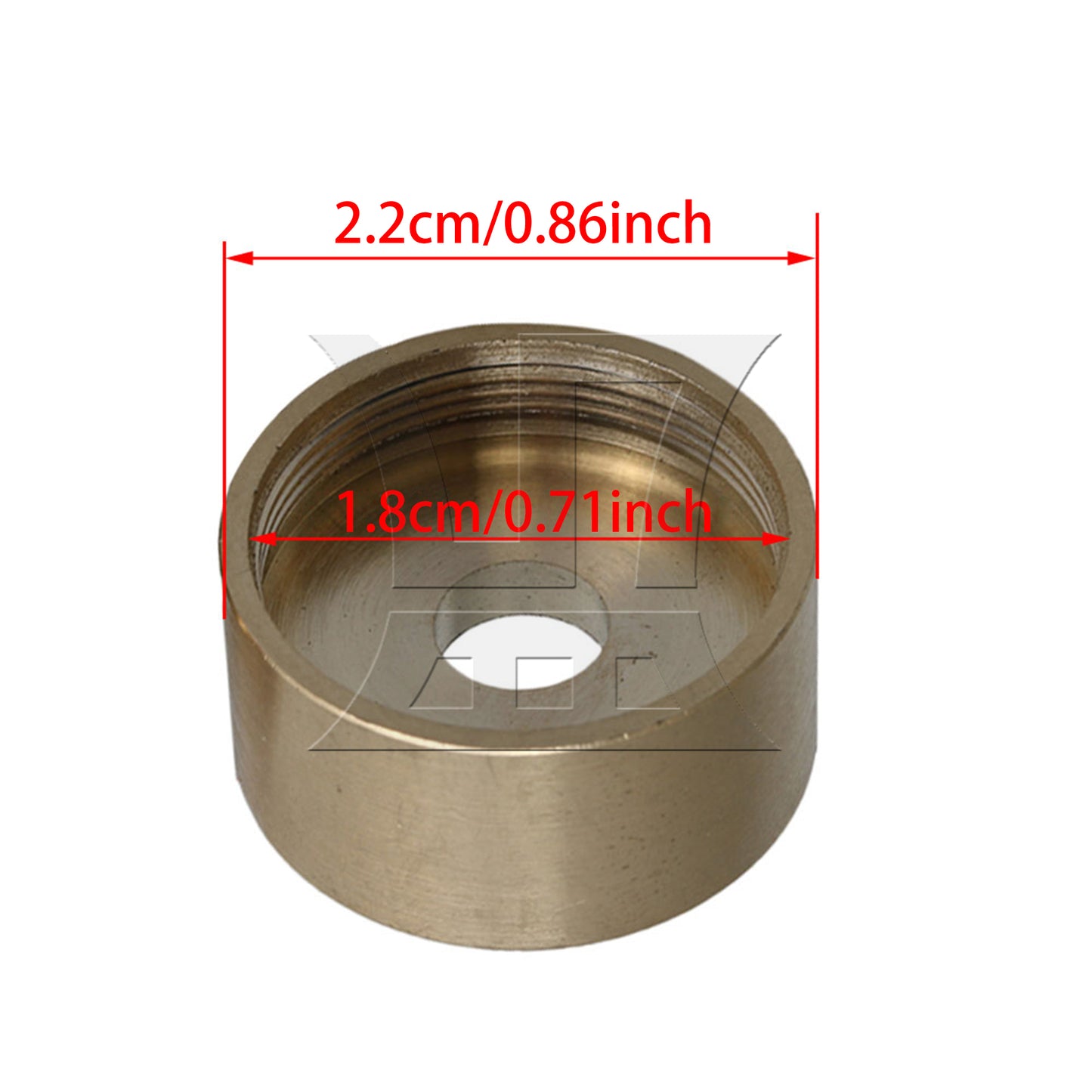 BQLZR 1pc Heavy Duty Bare Copper Trumpet Top Bottom Cover Finger Button for Replace the Old Button