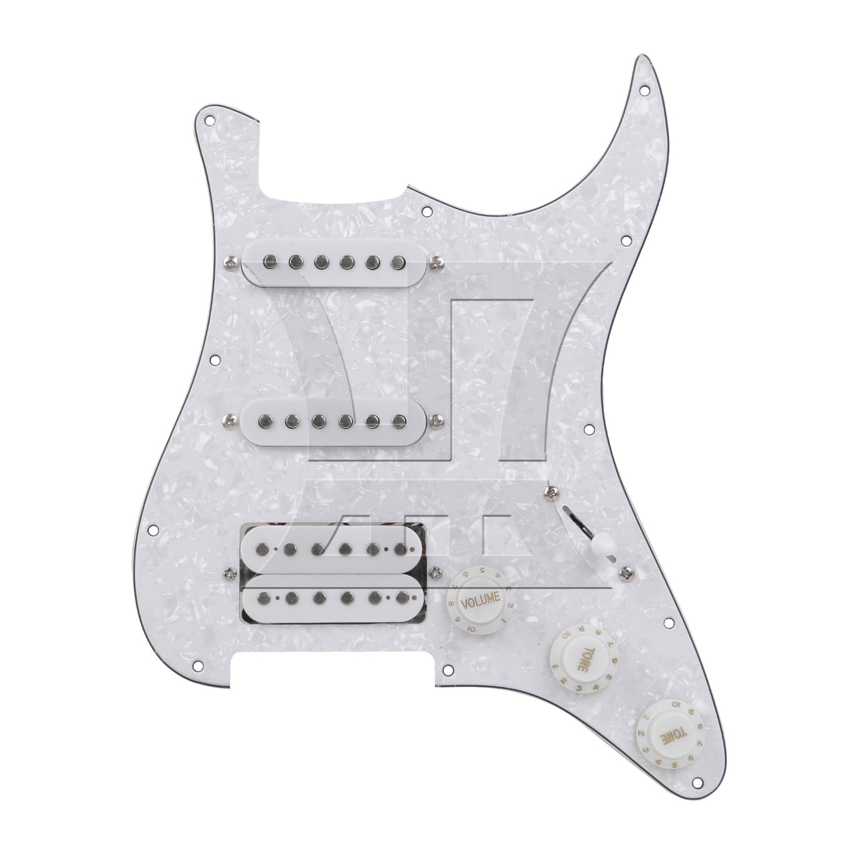 BQLZR 1pc SSH Pickguard White Pearl Electric Guitar Front Cover Panel Guard Panel Decorative Panel