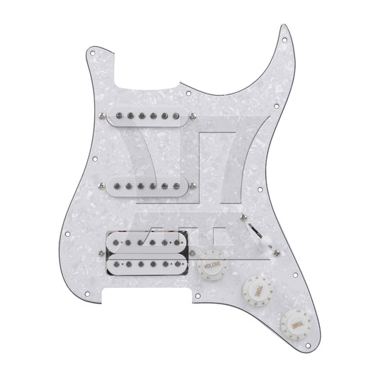 BQLZR 1pc SSH Pickguard White Pearl Electric Guitar Front Cover Panel Guard Panel Decorative Panel