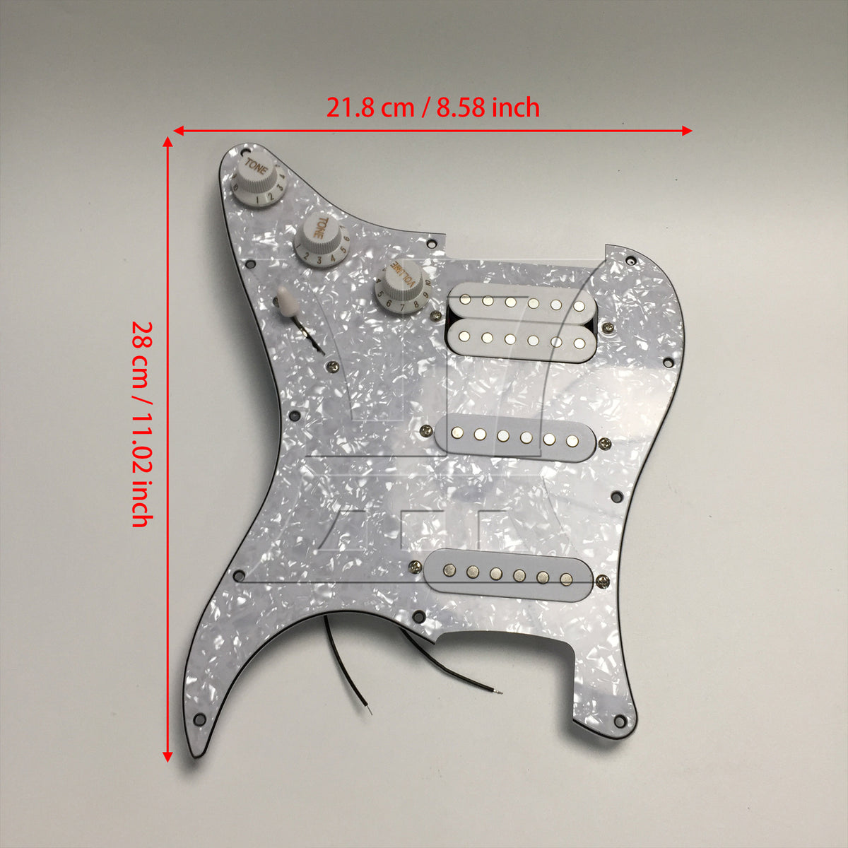 BQLZR 1pc SSH Pickguard White Pearl Electric Guitar Front Cover Panel Guard Panel Decorative Panel
