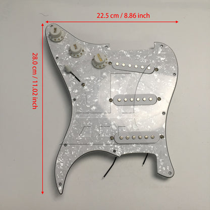 BQLZR 1pc Electric Guitar Sss Pickguard White Pearl Electric Guitar Plastic Front Cover