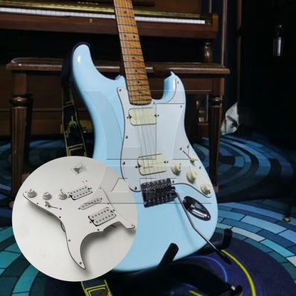 BQLZR 1pc Prewired Loaded Pickguard White Guitar Circuit Assembly