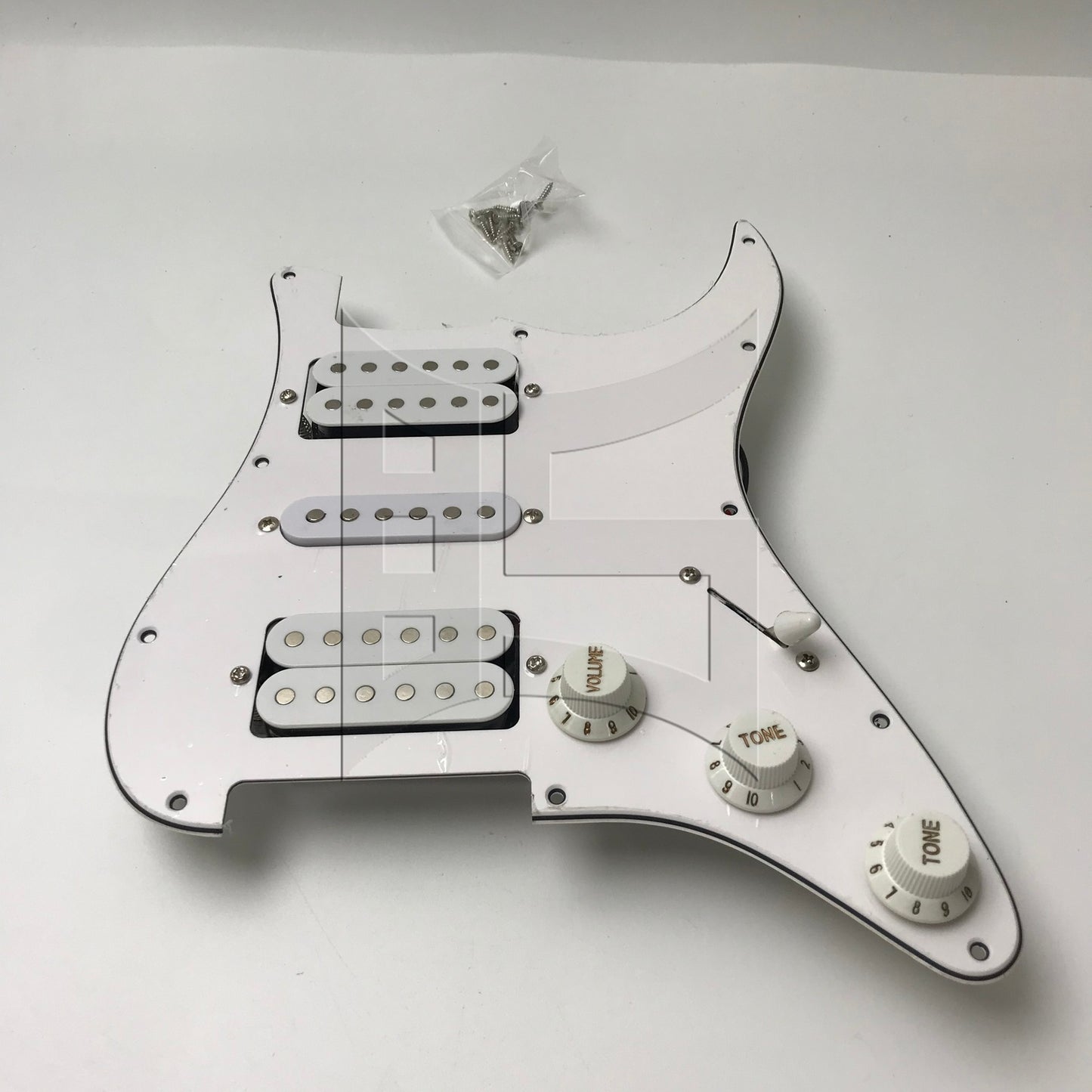 BQLZR 1pc Prewired Loaded Pickguard White Guitar Circuit Assembly