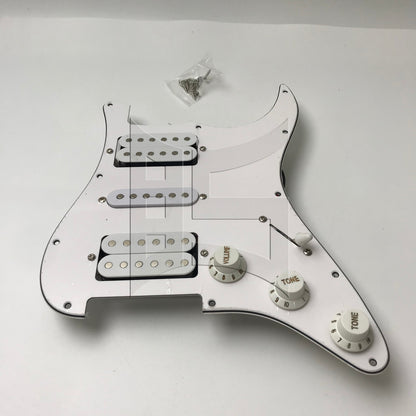 BQLZR 1pc Prewired Loaded Pickguard White Guitar Circuit Assembly