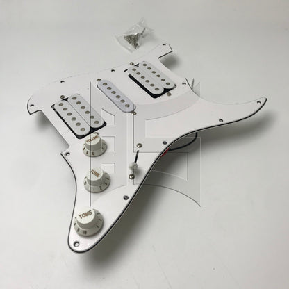 BQLZR 1pc Prewired Loaded Pickguard White Guitar Circuit Assembly