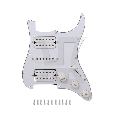 BQLZR 1pc Prewired Loaded Pickguard White Guitar Circuit Assembly