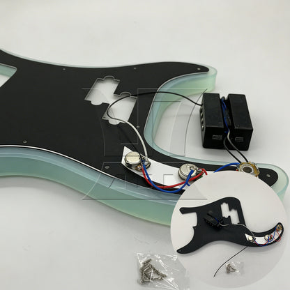 BQLZR 1pc Bass Guard Black Electric Bass Panel Front Cover Bass Part