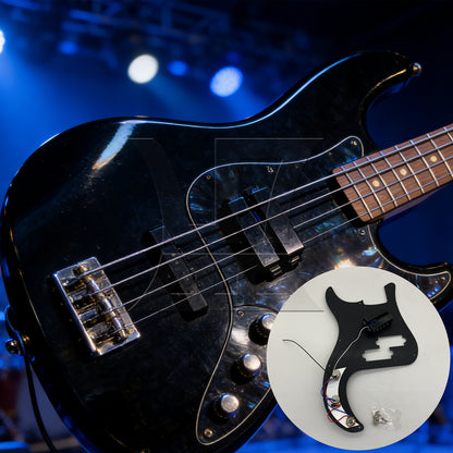 BQLZR 1pc Bass Guard Black Electric Bass Panel Front Cover Bass Part