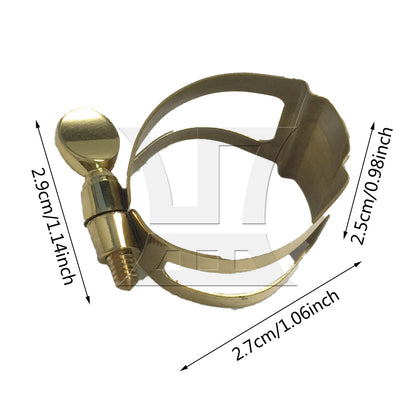 BQLZR 1pc Sax Mouthpiece Ligature Golden Saxophone Metal Clip Accessories