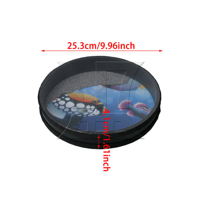 BQLZR 1pc Wave Bead Sea Drum 10 Inches for Stage Performance Accompaniment