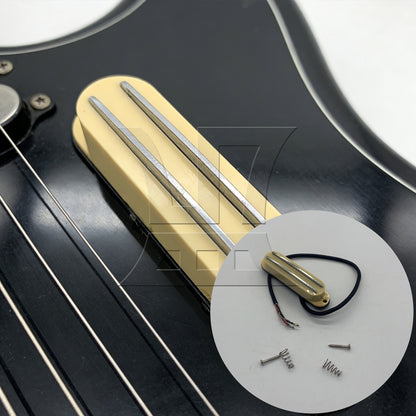 BQLZR 1pc Dual Rail Pickup Cream Yellow Electric Guitar Pickup Electric Guitar Accessories